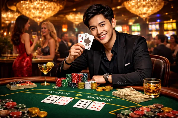 開心享受百家樂的玩家